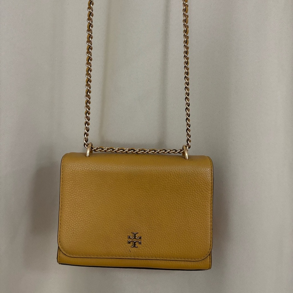 Tory Burch mustard crossbody/shoulder bag